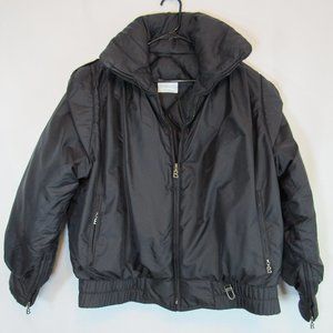 Bogner Vintage Black Ski Jacket Puffer Collared Coat GOOSE DOWN